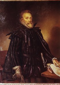 Portrait de Miguel de Cervantes (1547-1616) écrivain espagnol Miguel Cervantes de Saavedra. Peinture attribuée à Juan de Jauregui (1583-1641)