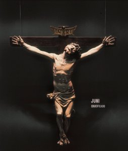 Crucifixion. Sculpture de Juan de Juni (1507-1577). Sculpture sur bois.