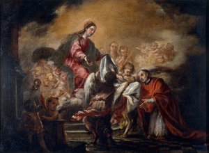 Imposition de la chasuble sur Saint Ildefonse