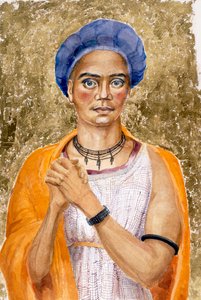 Un homme présenté comme un adepte de Cybele-a-Gallus, Rome tardive (aquarelle sur papier)