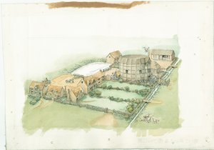 Théâtre de Burbage, New Inn Yard, Shoreditch, Hackney, Londres