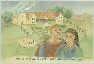 Marcus et Julia, avec leur villa nouvellement construite, 2003