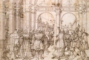 Le suicide de Lucrèce, début du 16ème siècle - Jörg Breu the Elder