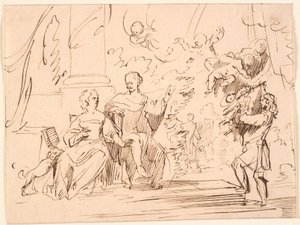 Homme et femme assis sur une terrasse; un homme s