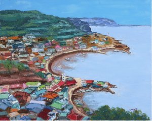 Village côtier haut en couleur