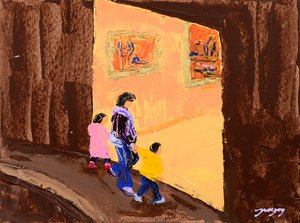 Visite de la galerie en famille - Jukyong Park