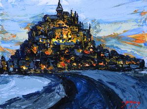 Le château illuminé la nuit - Jukyong Park