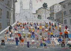 Les marches de la Place d