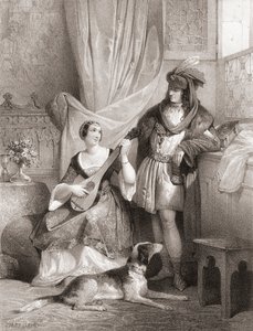 Le roi Charles VII de France avec Agnès Sorel