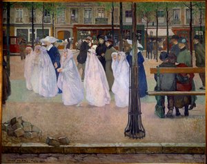 Les communiants ou le printemps de Paris - Jules Adler