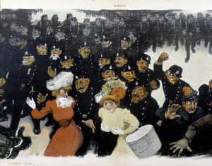 Manifestation vers 1901 - dessin de GRÜN