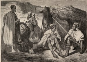 Tribus kabyles en Algérie en 1857. Gravure d