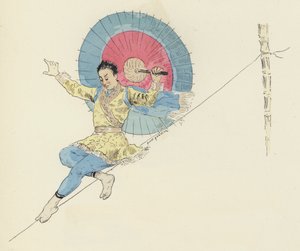 Artiste de la haute voltige (lithographie en couleur)