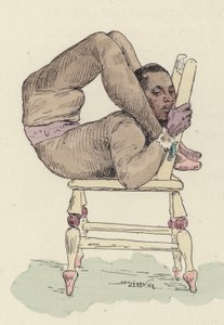 Contorsionniste de cirque sur une chaise