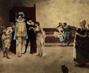 Gargantua with prostitutes. Gargantua. llustration by Jules Garnier. In “Rabelais et l