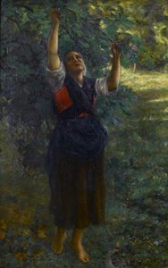 French: Cueilleuse de figues - Jules Breton