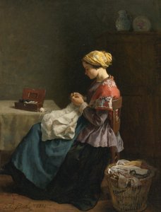 Jules Breton, 1868 - La petite couturière - Jules Breton