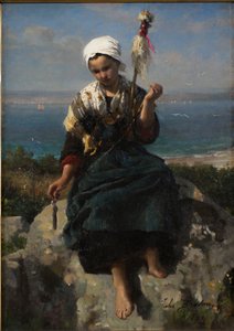 The Flax Spinner - Jules Breton
