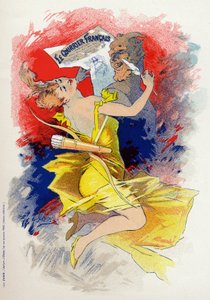 Littérature. Le journal Le Courrier Français. Allégorie de Jules Chéret, France, vers 1890 - Jules Cheret