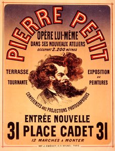 Affiche publicitaire pour les Nouveaux Studios de Pierre Petit - Jules Cheret