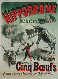 Affiche publicitaire pour la représentation des 