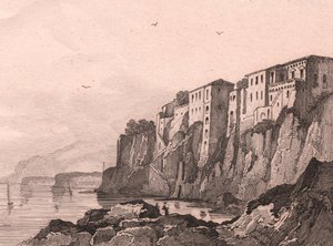 Vue de Sorrente avec la maison de Torquato Tasso, Campanie, Italie