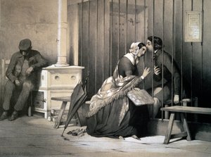 Prisonnier, par Jules David (1808-1892), gravure, France