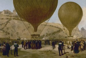 Départ de Léon Gambetta pour Tours en ballon "Armand-Barbès", 7 octobre
