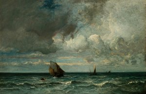Barques fuyant devant la tempête, 1870-75 - Jules Dupré
