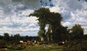 Paysage avec bétail à Limousin, 1837