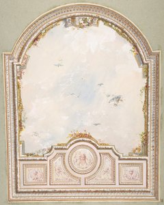 Conception pour un plafond avec un ciel en trompe-l