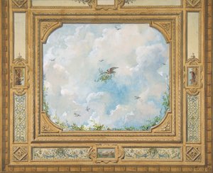 Conception pour un plafond décoré de nuages et d