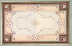 Conception pour un plafond, seconde moitié du XIXe siècle. Créateurs : Jules-Edmond-Charles Lachaise, Eugène-Pierre Gourdet - Jules Edmond Charles Lachaise and Eugène Pierre Gourdet