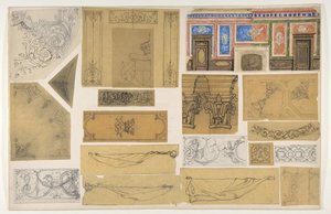 Dix-neuf dessins pour la décoration peinte des intérieurs, 1830-97 - Jules Edmond Charles Lachaise and Eugène Pierre Gourdet