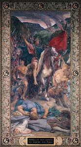 Attila (c.406-453) et son armée marchant sur Paris - Jules Elie Delaunay