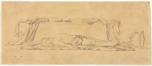 Croquis du Christ Mort Allongé par le Sépulcre
