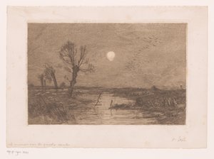 Marais avec quatre saules - Jules Guiette