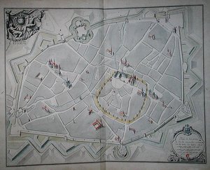Plan des anciens et nouveaux murs de la ville de Dijon