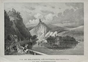 Vue de Rolandseck, Nonnenwerth, Drachenfels et Siebenbirge - Jules Jean Baptiste de Joly