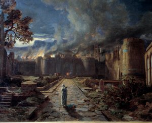 Sodome : La destruction de la ville par le feu (détail) - Jules Joseph Augustin Laurens