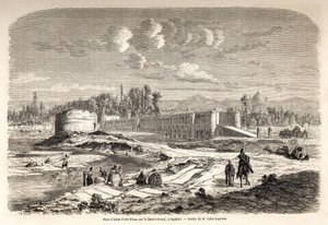 Le pont Allah Verdi Kahn, érigé vers 1608, à Ispahan (Iran), est à la fois un point de passage pour traverser la rivière Zend e Roud, mais aussi un barrage pour réguler le cours de la rivière, avec un Talar, ou kiosque de miroirs, où le souverain persan po - Jules Joseph Augustin Laurens