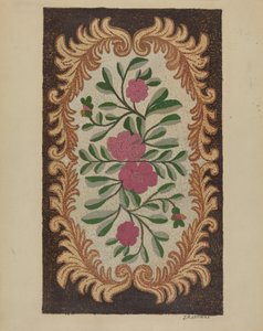 Tapis crocheté, vers 1936