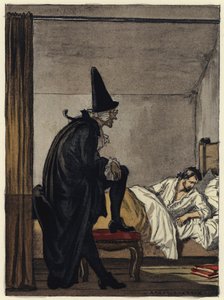 Illustration pour les mémoires de Casanova (lithographie couleur) - Jules Marie Auguste Leroux