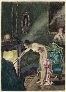 Illustration pour les mémoires de Casanova (lithographie couleur) - Jules Marie Auguste Leroux