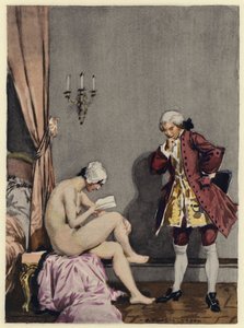 Illustration pour les mémoires de Casanova (lithographie couleur) - Jules Marie Auguste Leroux