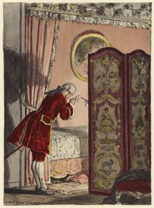 Illustration pour les mémoires de Casanova (lithographie couleur) - Jules Marie Auguste Leroux