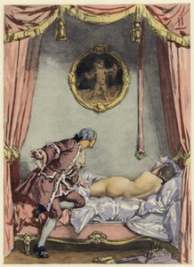 Illustration pour les mémoires de Casanova (lithographie couleur) - Jules Marie Auguste Leroux