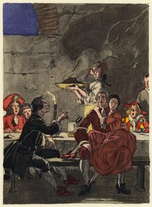 Illustration pour les mémoires de Casanova (lithographie couleur) - Jules Marie Auguste Leroux