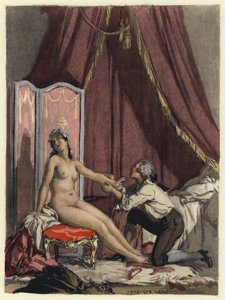 Illustration pour les mémoires de Casanova (lithographie couleur) - Jules Marie Auguste Leroux