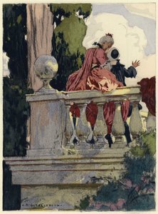 Illustration pour les mémoires de Casanova (lithographie couleur) - Jules Marie Auguste Leroux